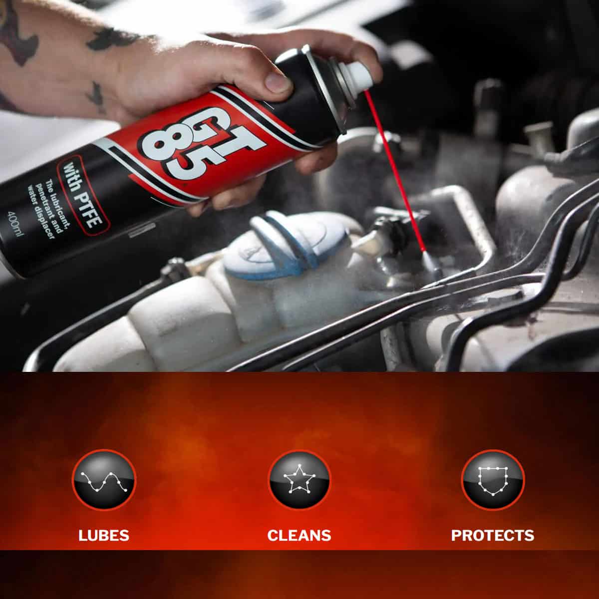 GT85 Spray Lube Degreaser Cleaner with PTFE 200ml Aerosol