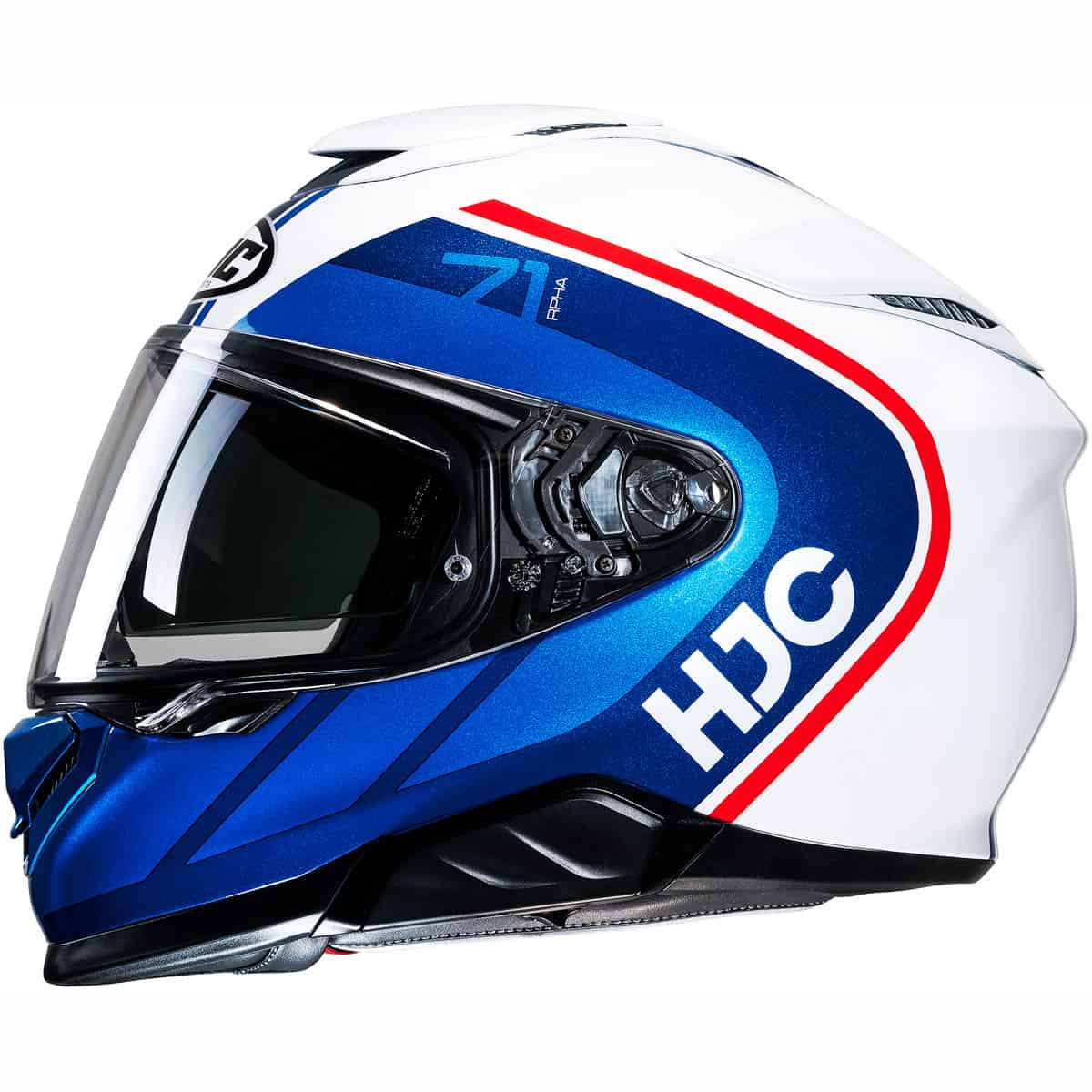 HJC RPHA 71: Premium full face sports touring motorcycle helmet white red blue 2