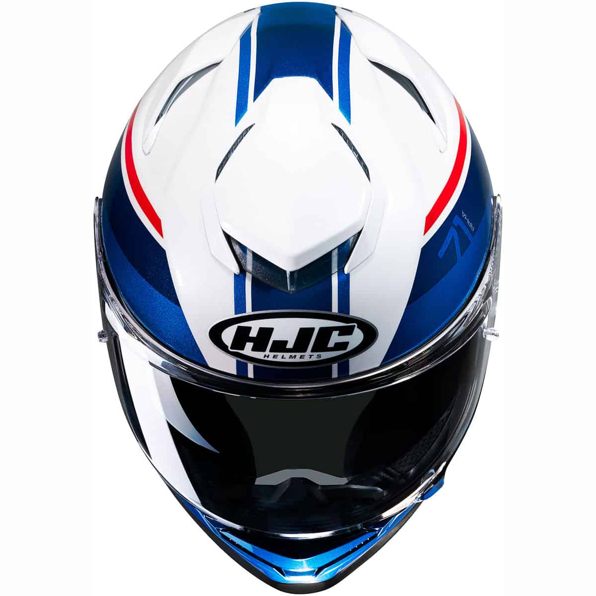 HJC RPHA 71: Premium full face sports touring motorcycle helmet white red blue 3