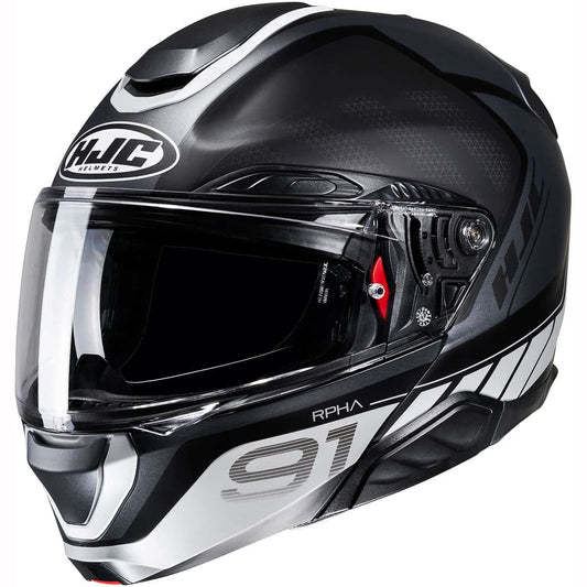 HJC RPHA 91: Premium flip-up touring motorcycle helmet rafino black 