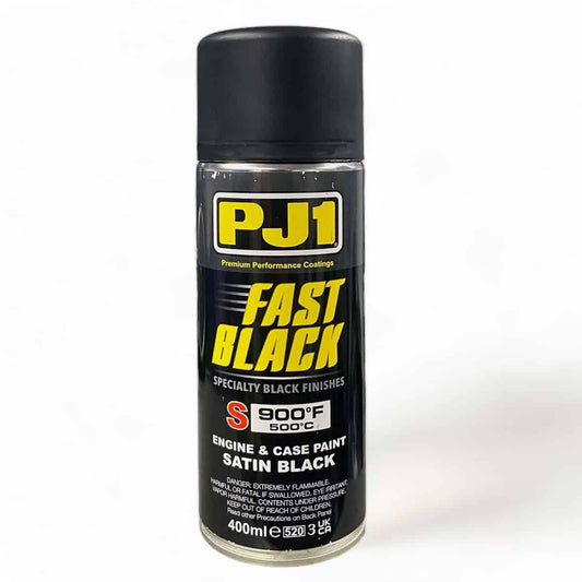 PJ1 16-SAT Fast Black Satin Paint: High temperature Satin-finish metal paint