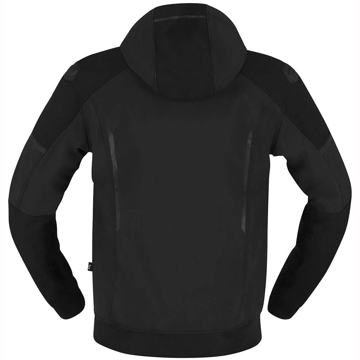 Waterproof motorcycle hoodie with a full set of D3O armour - back