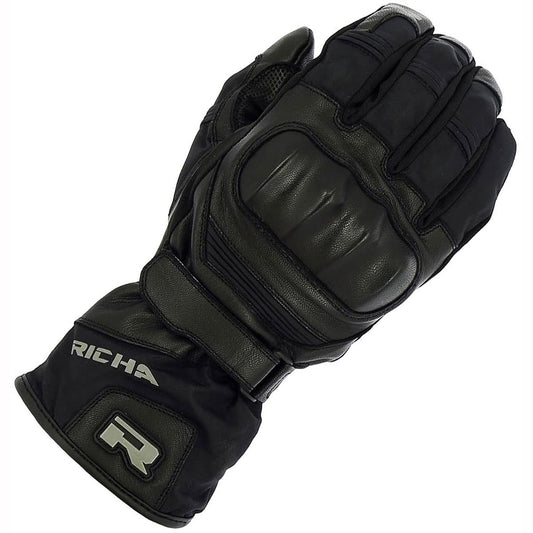 Richa waterproof motorcycle gloves with knuckle armour & a great fit