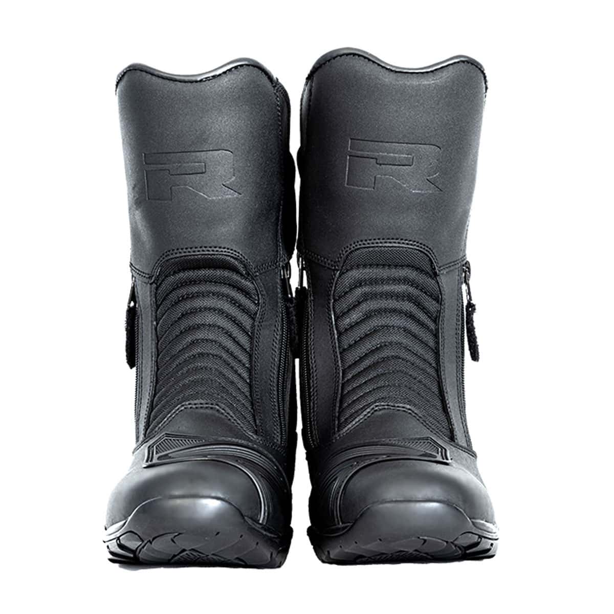 Richa waterproof long touring boots with double zip opening for ease - front