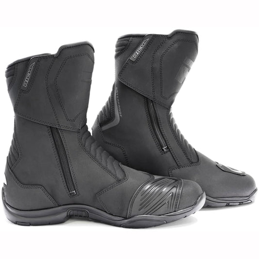 Richa waterproof short touring boots with double zip opening for ease