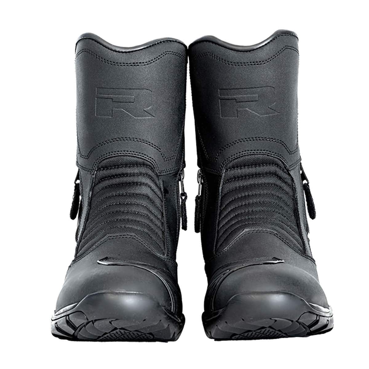 Richa waterproof short touring boots with double zip opening for ease - Front