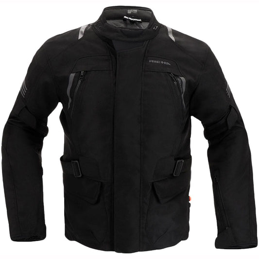 Waterproof textile motorcycle jacket with D3O armour & AA CE-rating