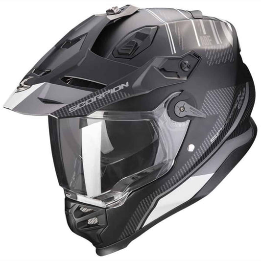 Scorpion ADF 9000 Adventure Helmet Desert - Black Silver front