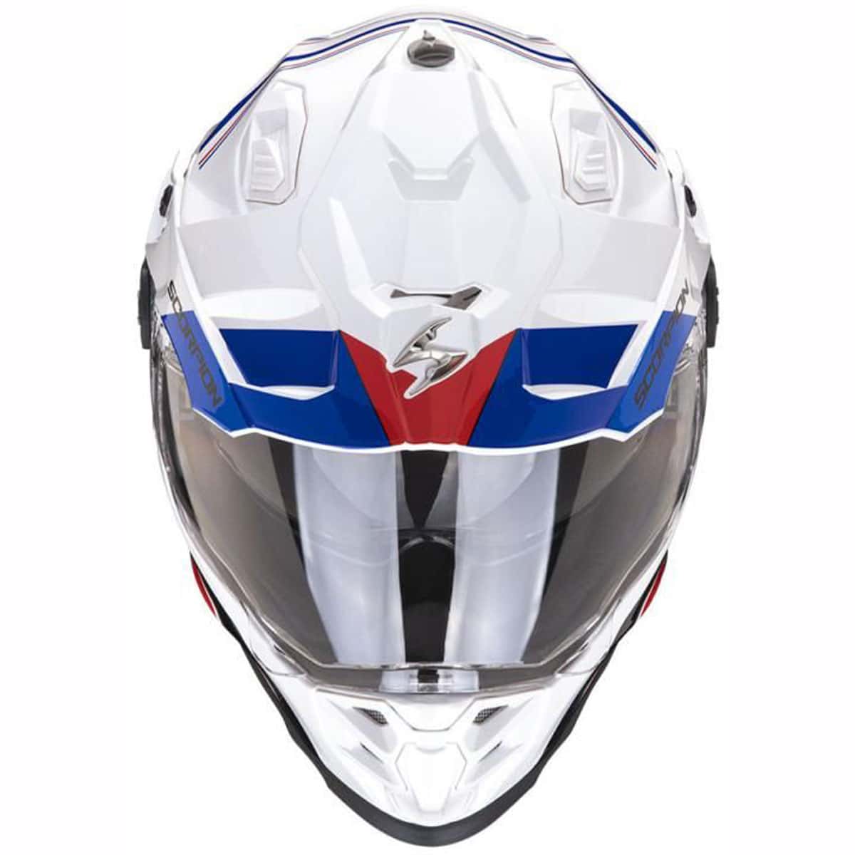 Scorpion ADF 9000 Adventure Helmet Desert - White Blue Red top