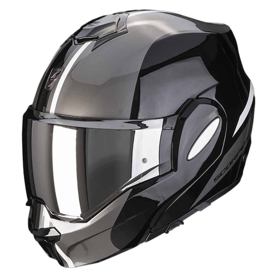 Scorpion Exo-Tech Evo Flip Helmet: Your flip helmet with an up-and-over chin piece FORZA GREY