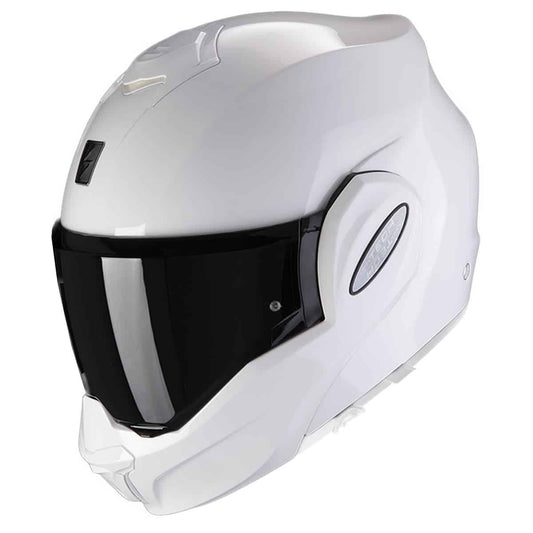 Scorpion Exo-Tech Evo Flip Helmet: Your flip helmet with an up-and-over chin piece WHITE