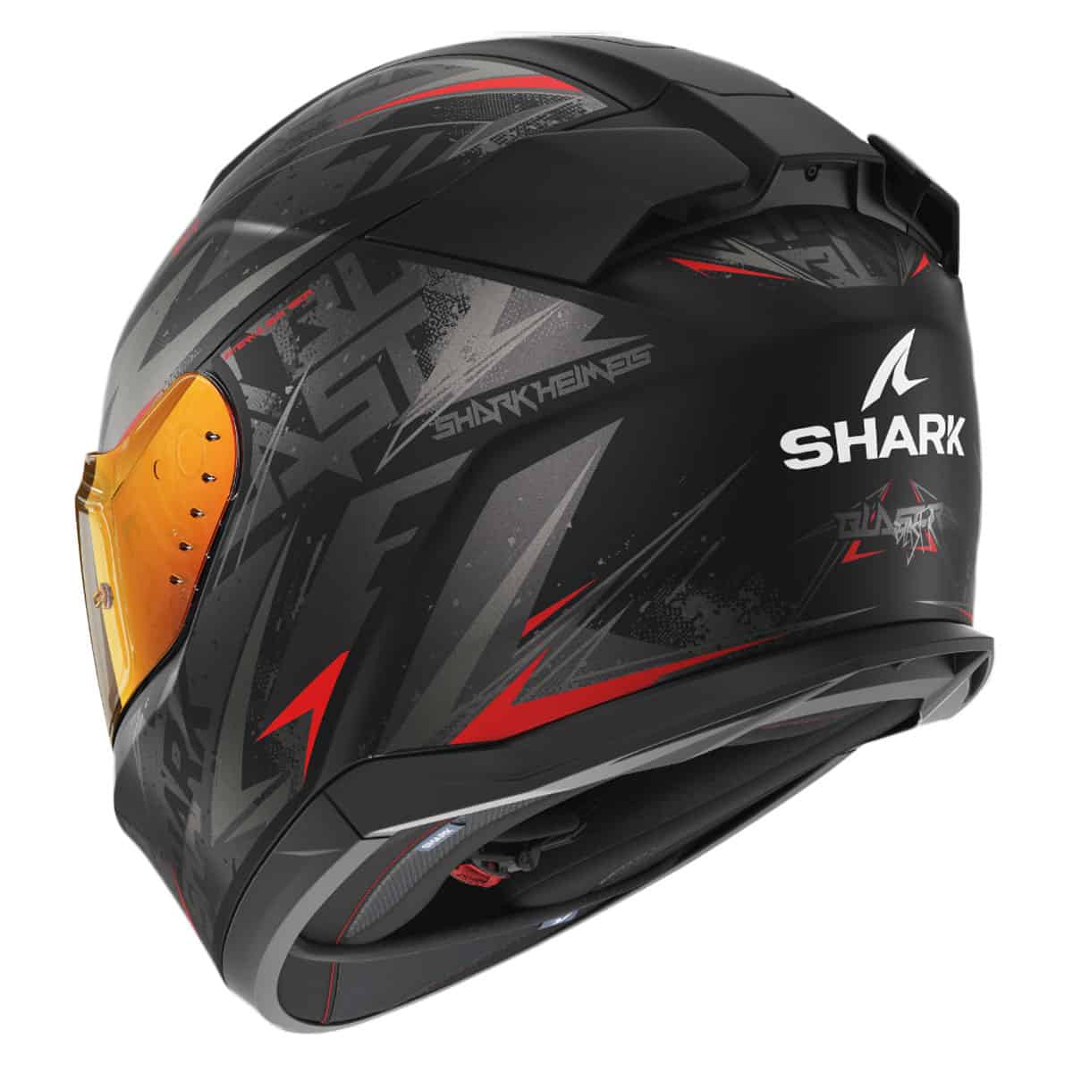 The Shark D-Skwal 3 helmet, the third-generation helmet in the D-SKWAL series, combines an aggressive look with exceptional new features.  - rear view