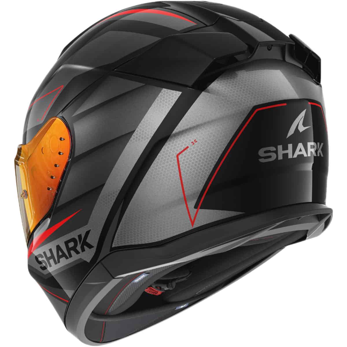 The Shark D-Skwal 3 full face helmet is the perfect combination of style and safe - rear view