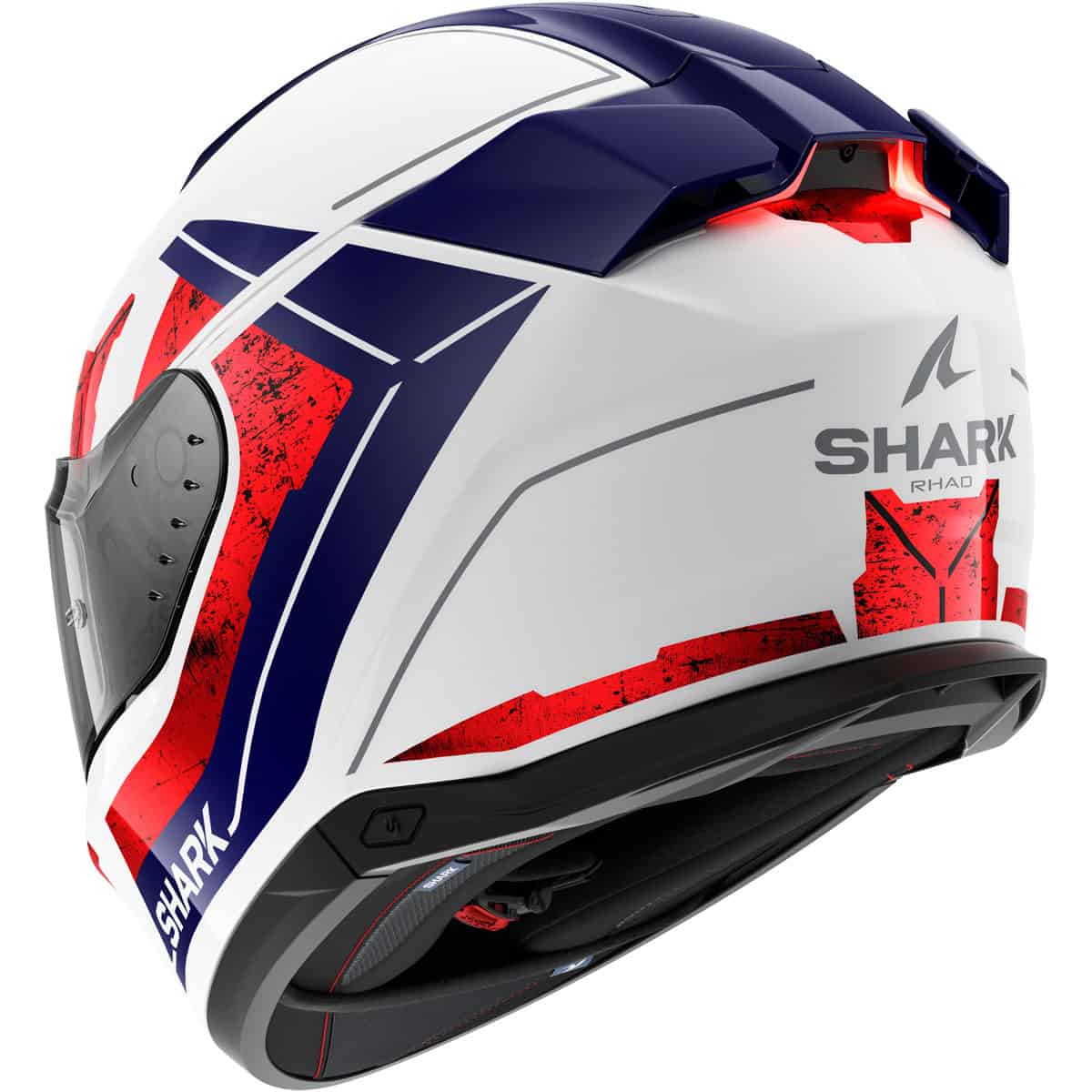 The Shark Skwal i3 helmet is the world's 1st helmet with integrated brake lights. This advanced full-face helmet from Shark components LED lighting with an integrated accelerometer to activate the rear brake lights during braking, without having to use cables or Bluetooth! 3