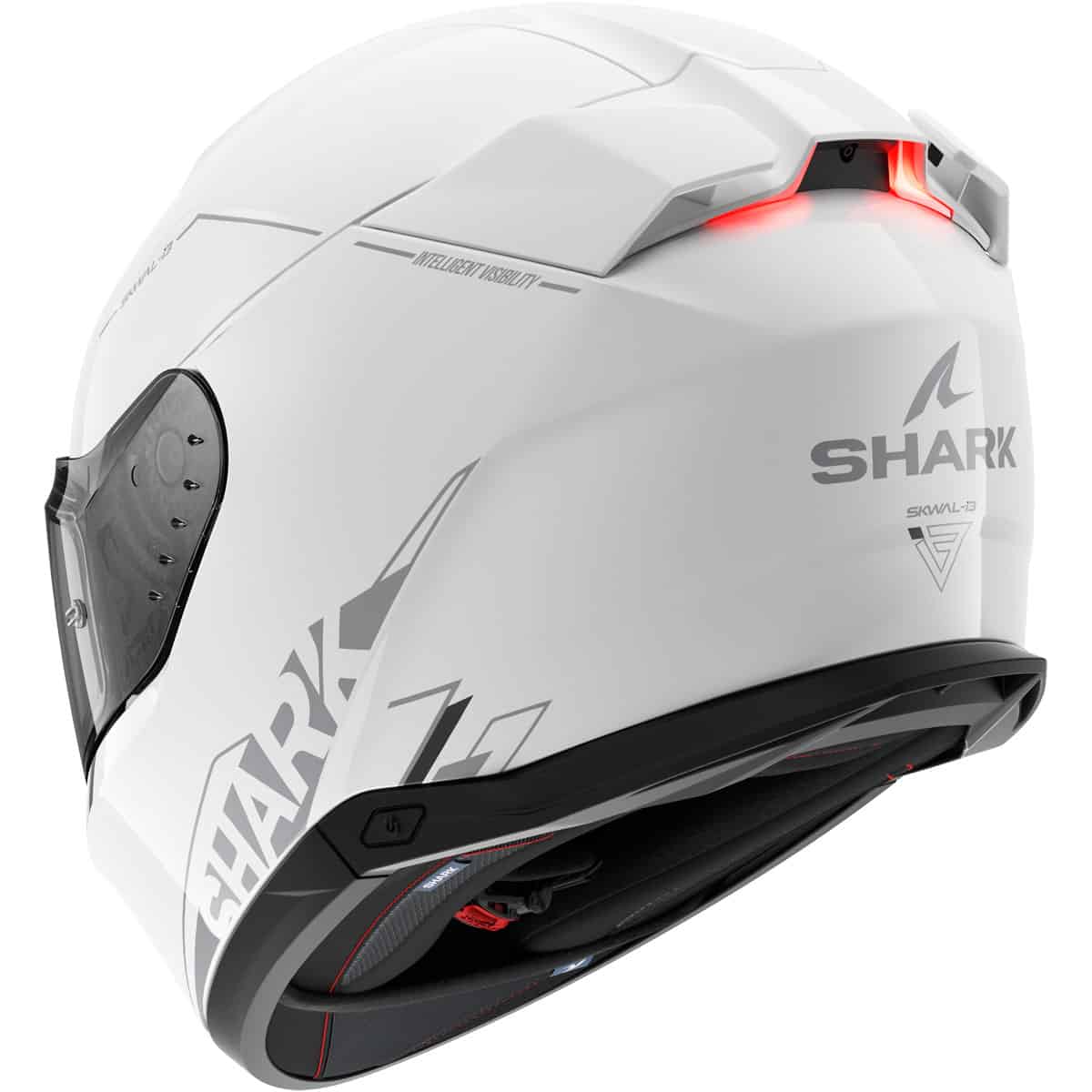 Shark Skwal i3: The first helmet with an integral brake light in white 3