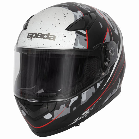 Spada Raiden Camo Helmet - White - Browse our range of Helmet: Full Face - getgearedshop 