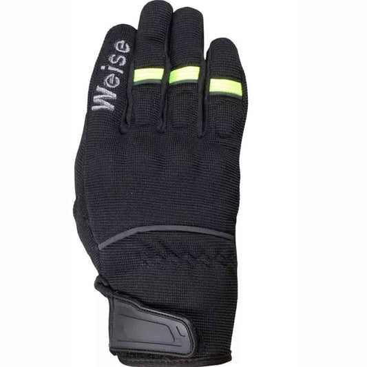 Weise Pit lightweight summer motorcycle gloves black neon 1