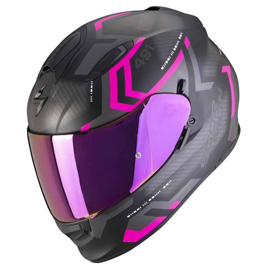 Scorpion Exo 491 pink: Entry level full face motorcycle helmet with drop down-1