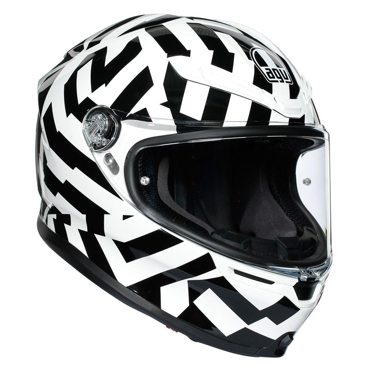 AGV K6 Secret Helmet - Black White - Browse our range of Helmet: Full Face - getgearedshop 