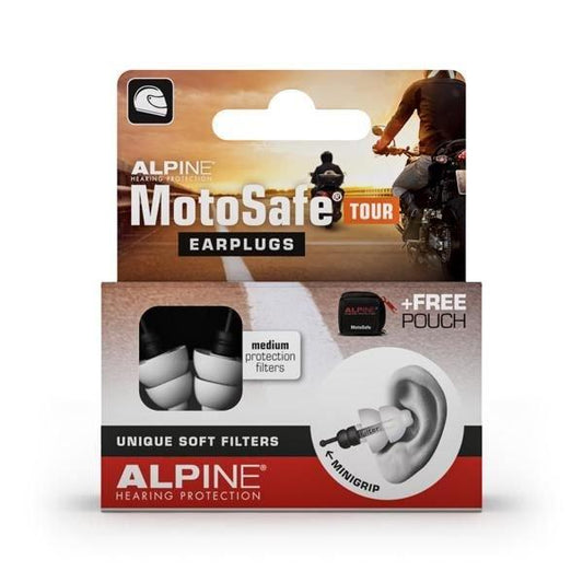 Alpine MotoSafe Tour Earplugs: Protect your hearing - Block the damaging sounds, not the GPS directions
