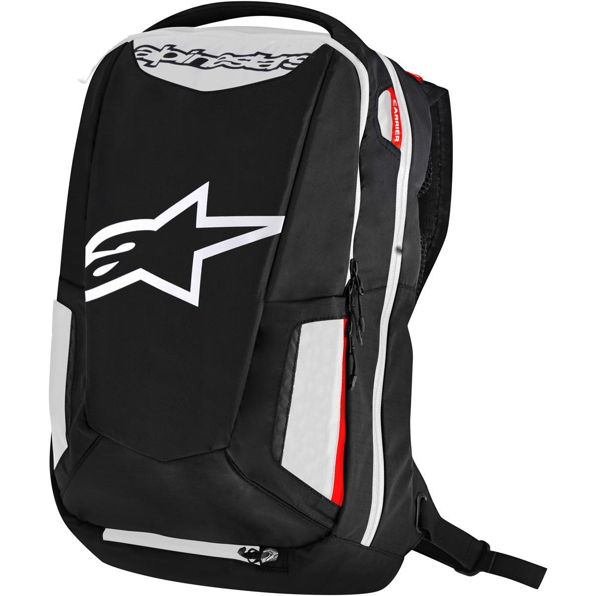 Alpinestars City Hunter Backpack 25L - Black/White/Red - Browse our range of Accessories: Luggage - getgearedshop 