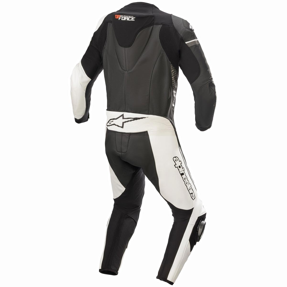 Alpinestars GP Force Phantom 1PC Leather Suit Black White Grey - Motorcycle Leathers