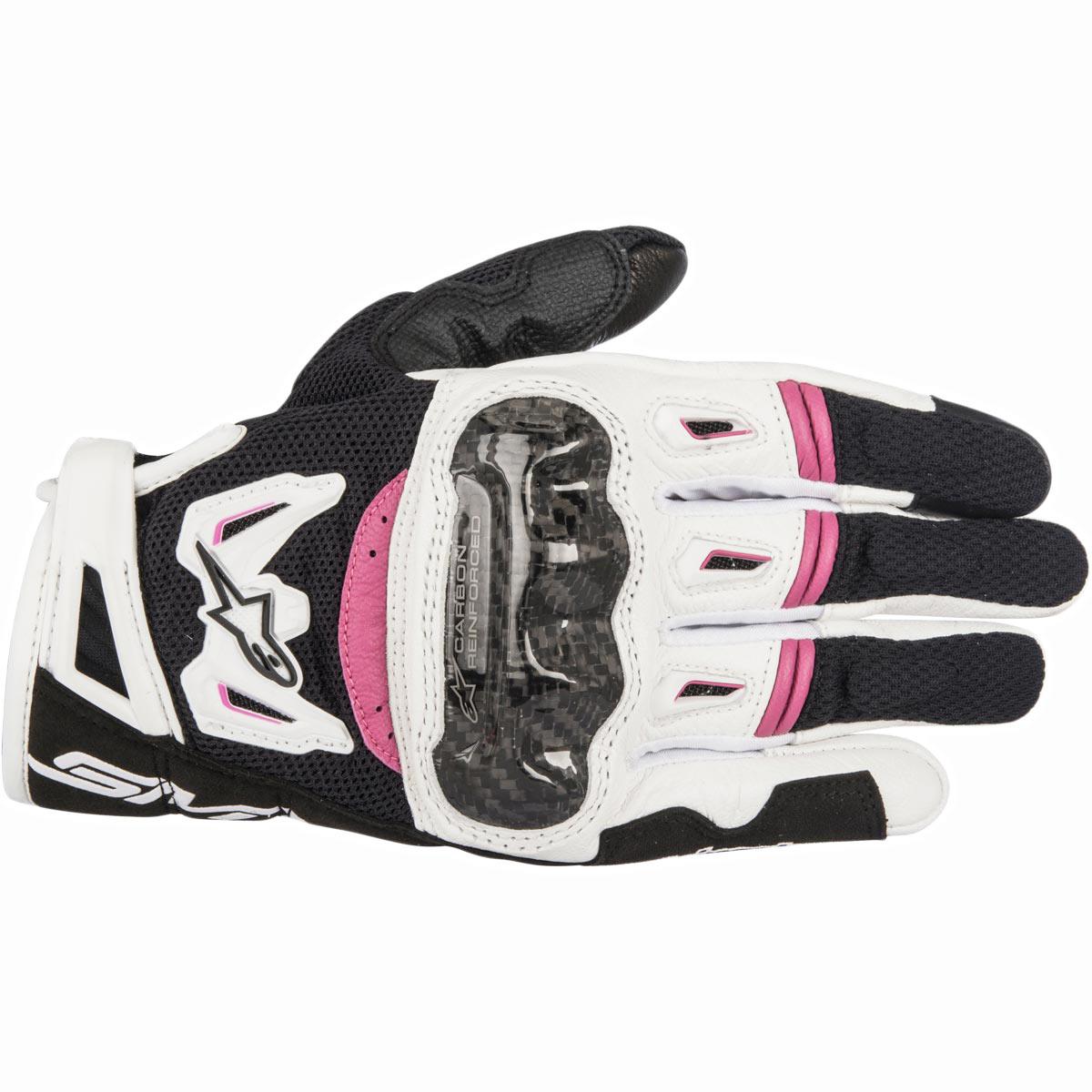 Alpinestars SMX-2 Air Carbon Gloves V2 Ladies Black White Pink L