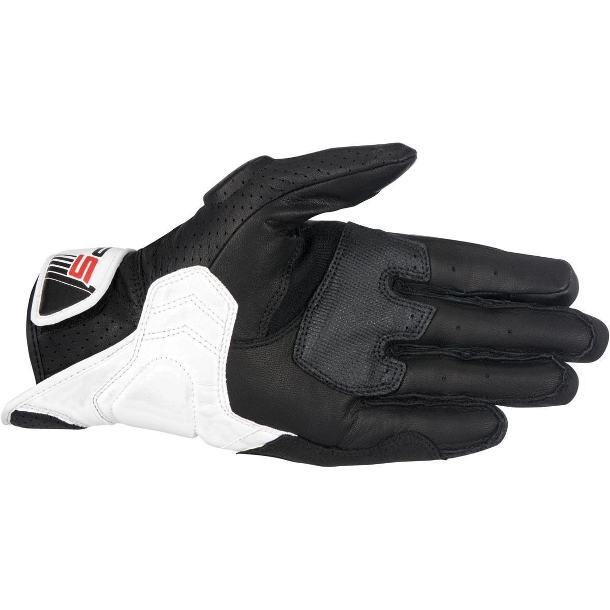 Alpinestars SP-5 Gloves Black White Red - Mesh Motorcycle Gloves