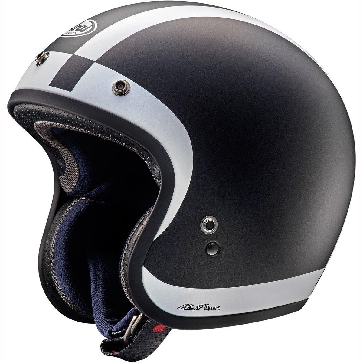Arai Freeway Classic Halo Helmet - Black White - Browse our range of Helmet: Open Face - getgearedshop 