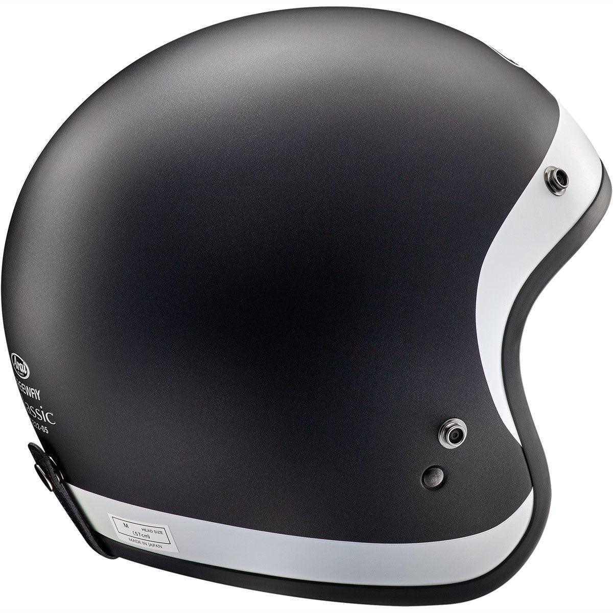 Arai Freeway Classic Halo Helmet - Black White - Browse our range of Helmet: Open Face - getgearedshop 
