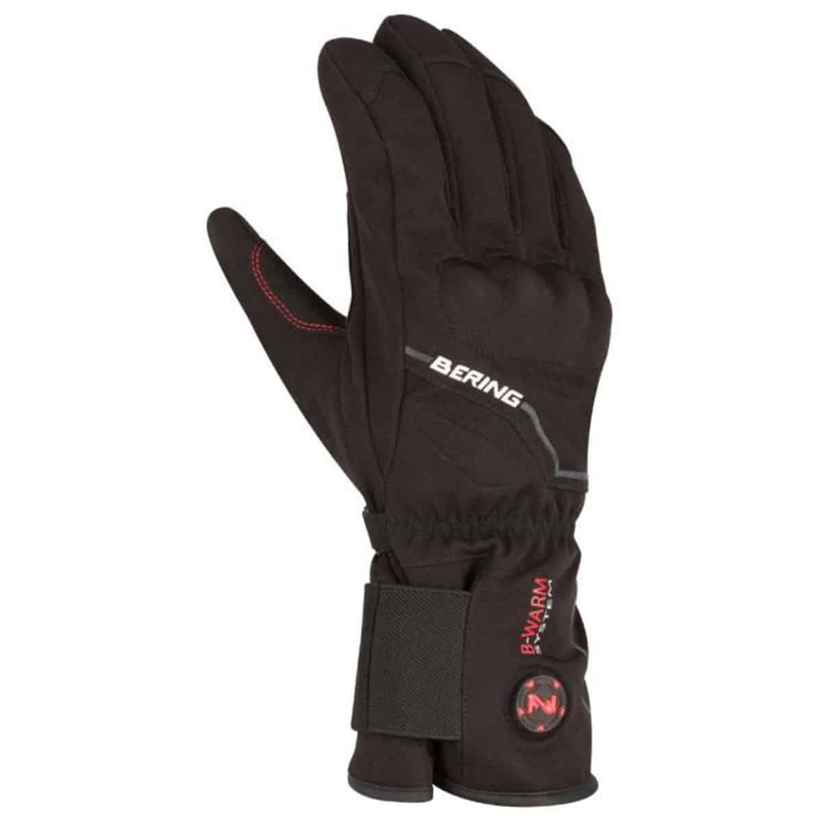 Bering Breva Heated Gloves - Black - Browse our range of Gloves: Heated - getgearedshop Bering heated motorcycle glove, complete with batteries