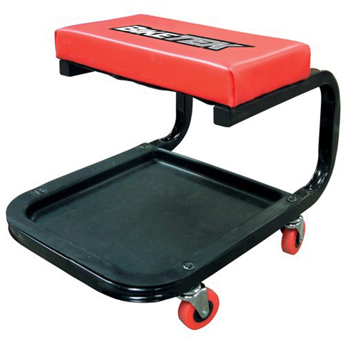 BikeTek Garage Creeper Seat - Red - Browse our range of Accessories: Travel - getgearedshop 