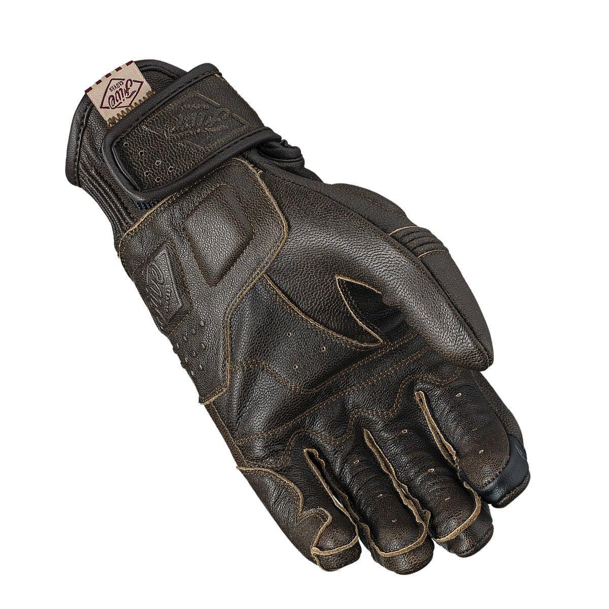 Five Kansas Leather Gloves Brown - Summer Motorcycle Gloves