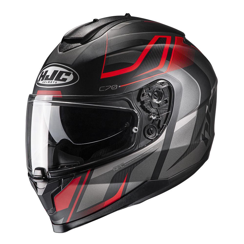 HJC C70 Helmet Lantic - Red - Browse our range of Helmet: Full Face - getgearedshop 