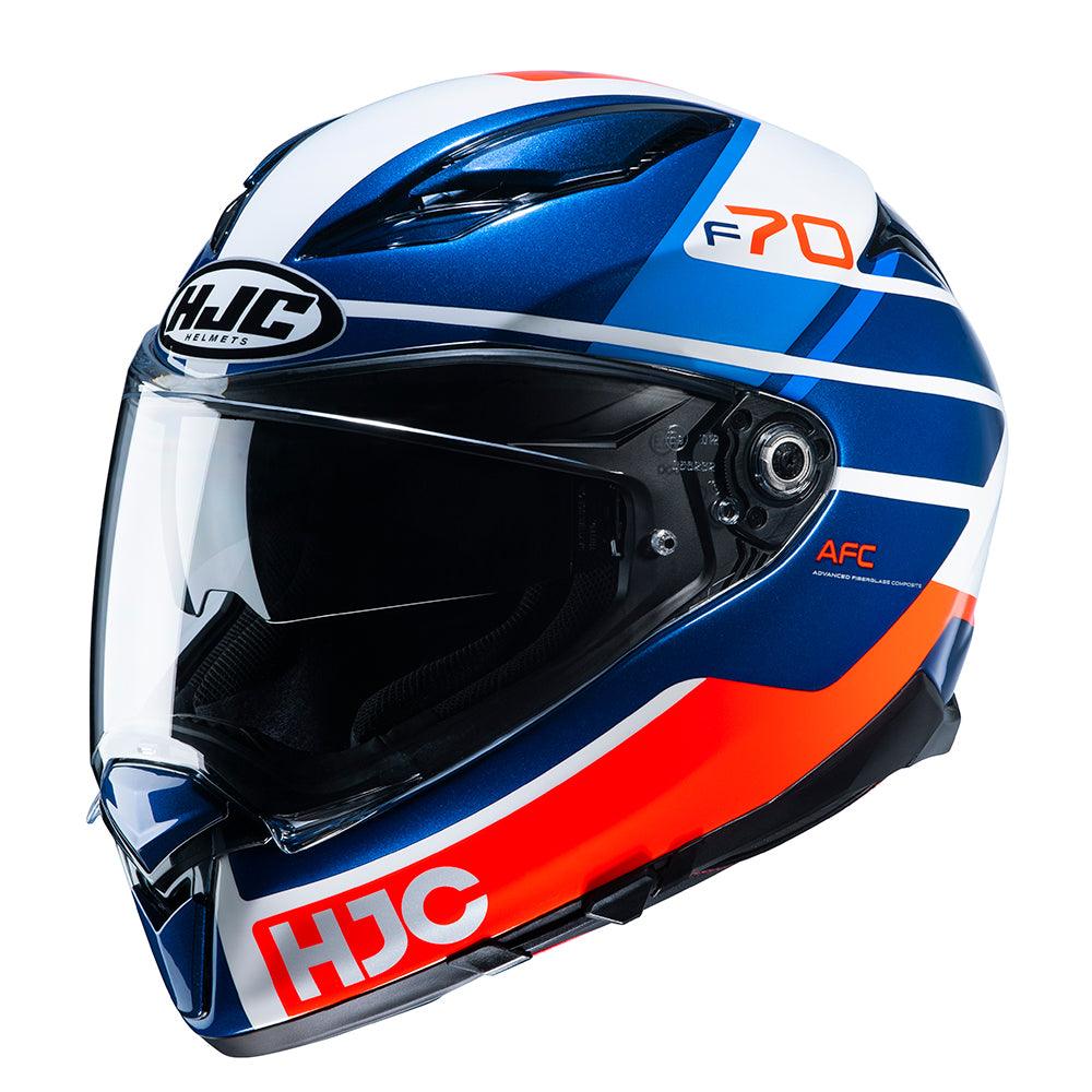 HJC F70 Helmet Tino - Blue Red White - Browse our range of Helmet: Full Face - getgearedshop 