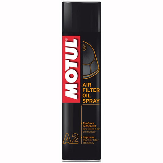 Motul A2 Air Filter Oil Spray - 400ml - Browse our range of Care: Oils & Liquids - getgearedshop 