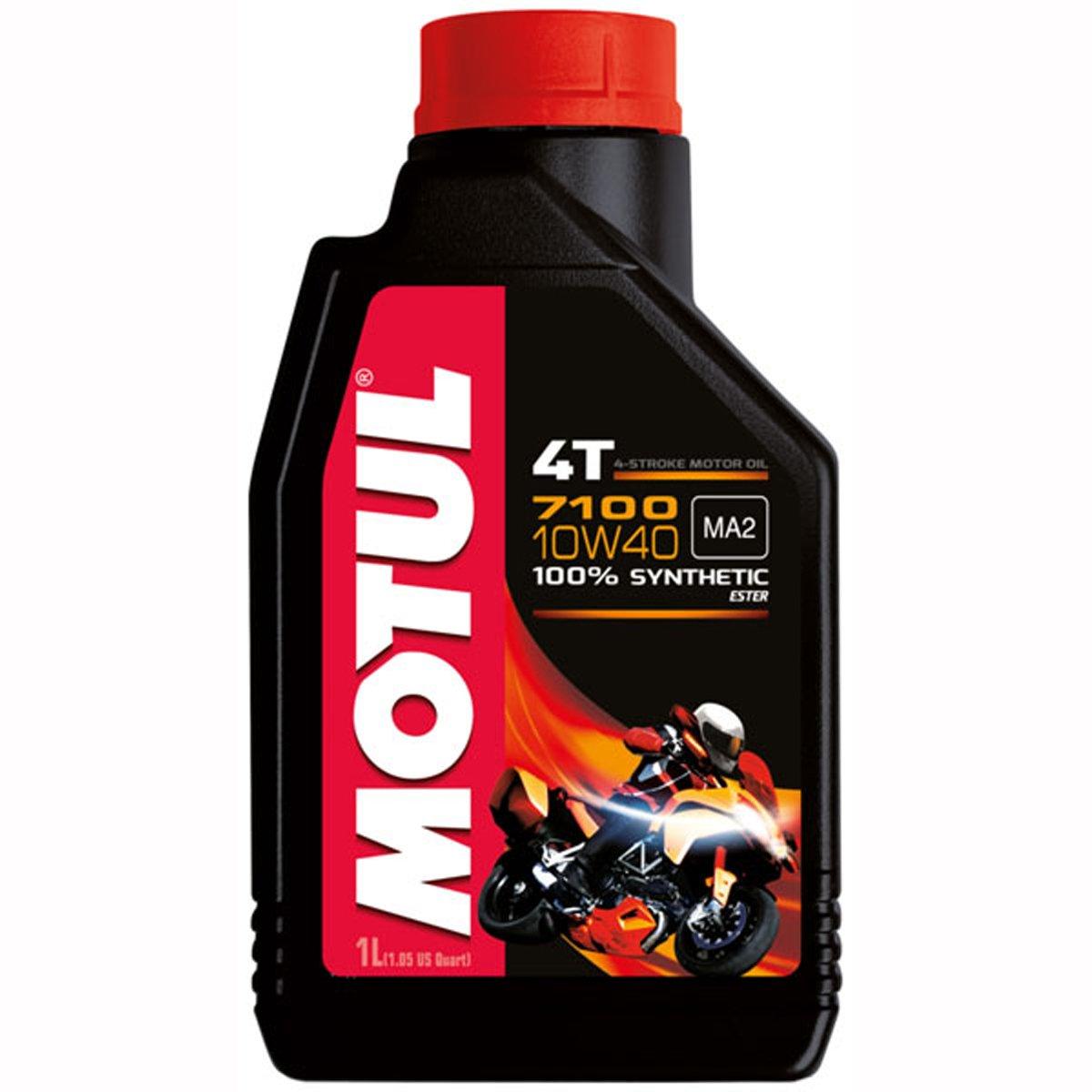 Motul Fully Synthetic 7100 10W40 4T Oil - Black - Browse our range of Care: Oils & Liquids - getgearedshop 