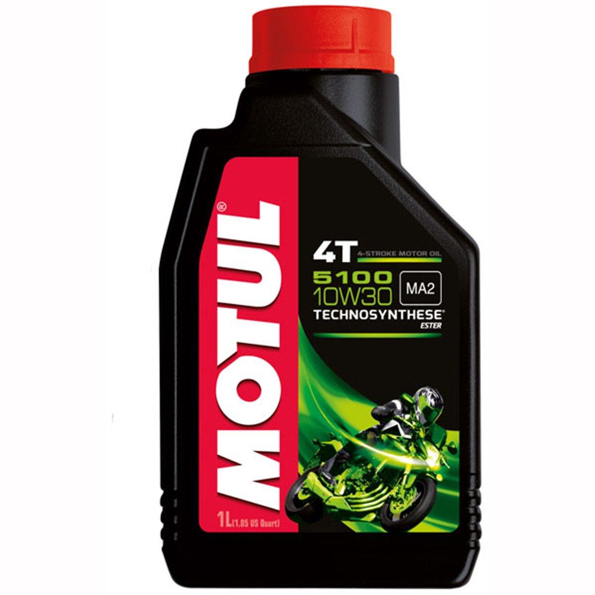 Motul Semi-Synthetic 5100 10W30 4T Oil - Black - Browse our range of Care: Oils & Liquids - getgearedshop 