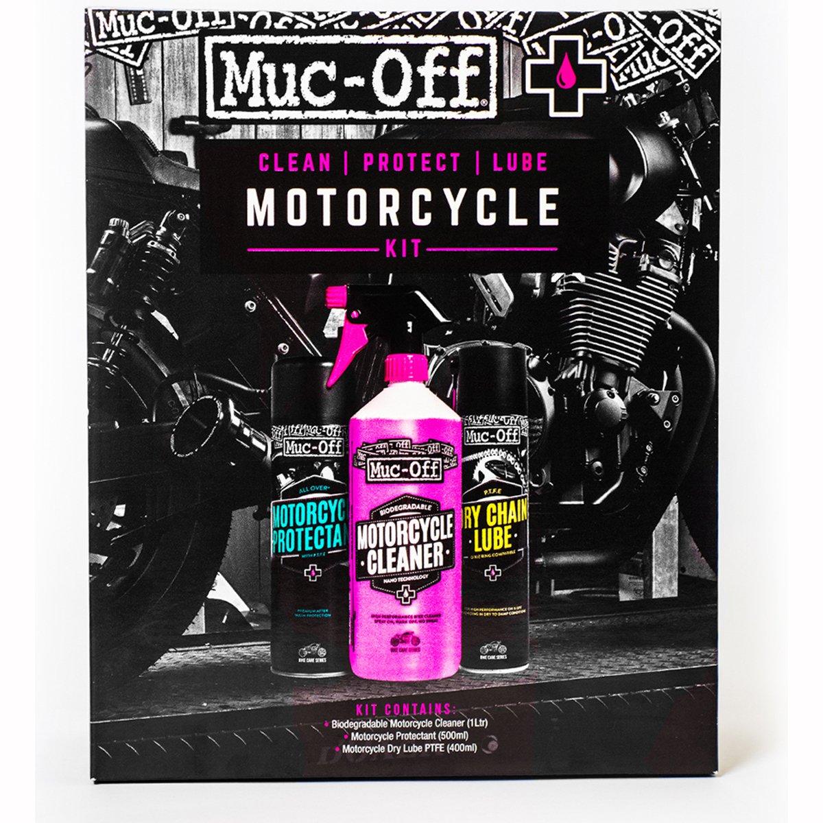 Muc-Off Clean Protect Lube Motorcycle Kit - Black - Browse our range of Care: Cleaning - getgearedshop 