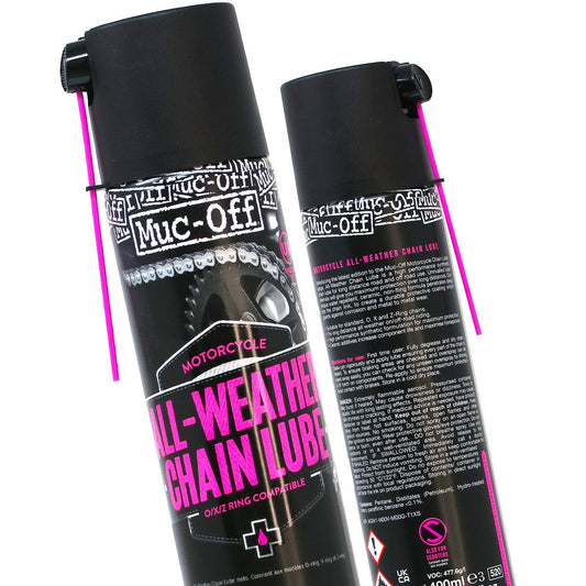 Muc-Off Motorcycle All-Weather Chain Lube - 400ml - Black - Browse our range of Care: Chain - getgearedshop 