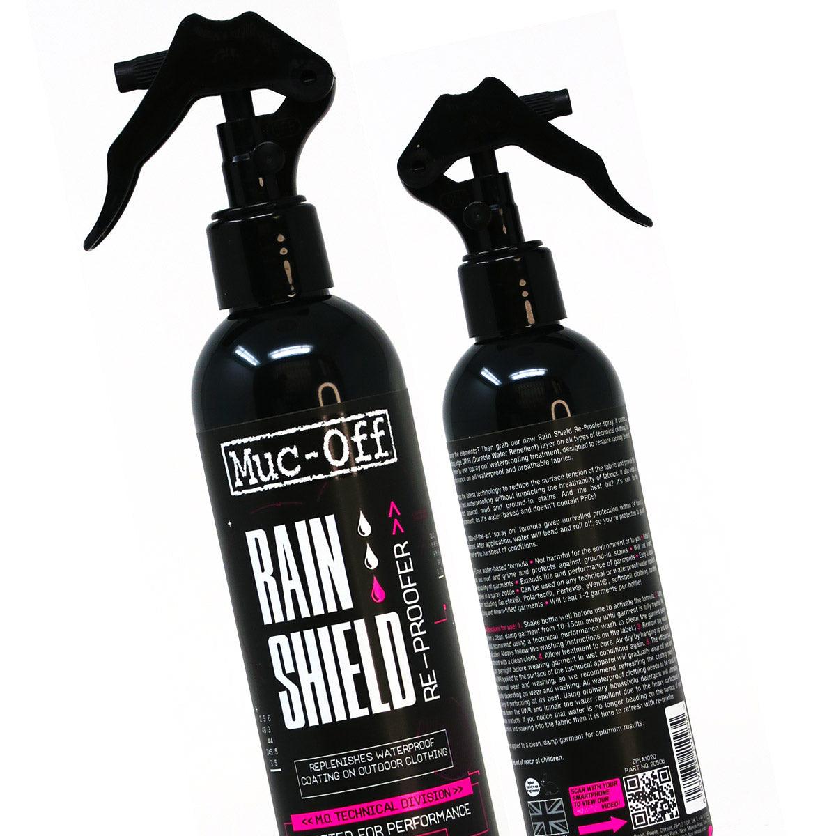Muc-Off Rain Shield Re-proofer - 250ml - Clear - Browse our range of Clothing: Care - getgearedshop 