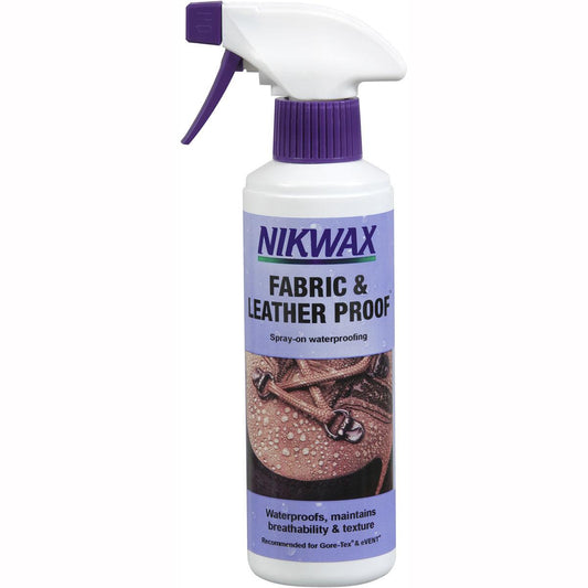 Nikwax Fabric and Leather Proof Spray 300ml - Browse our range of Clothing: Care - getgearedshop 