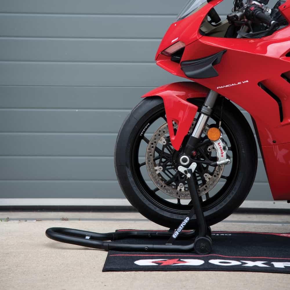 Oxford Front Paddock Stand - Black - Browse our range of Accessories: Stands & Ramps - getgearedshop 