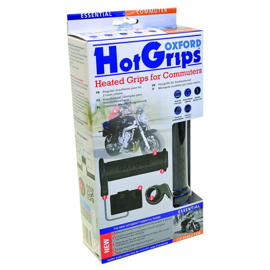 Oxford HotGrips Essential Commuter Heated Grips - Black - Browse our range of Accessories: Winter - getgearedshop 