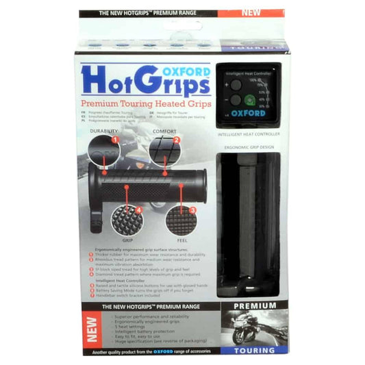 Oxford HotGrips Premium Touring Heated Grips - Black - Browse our range of Accessories: Winter - getgearedshop 