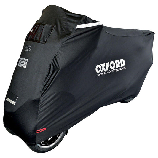 Oxford Protex Stretch Motorcycle Cover for Three Wheel Bikes - Black