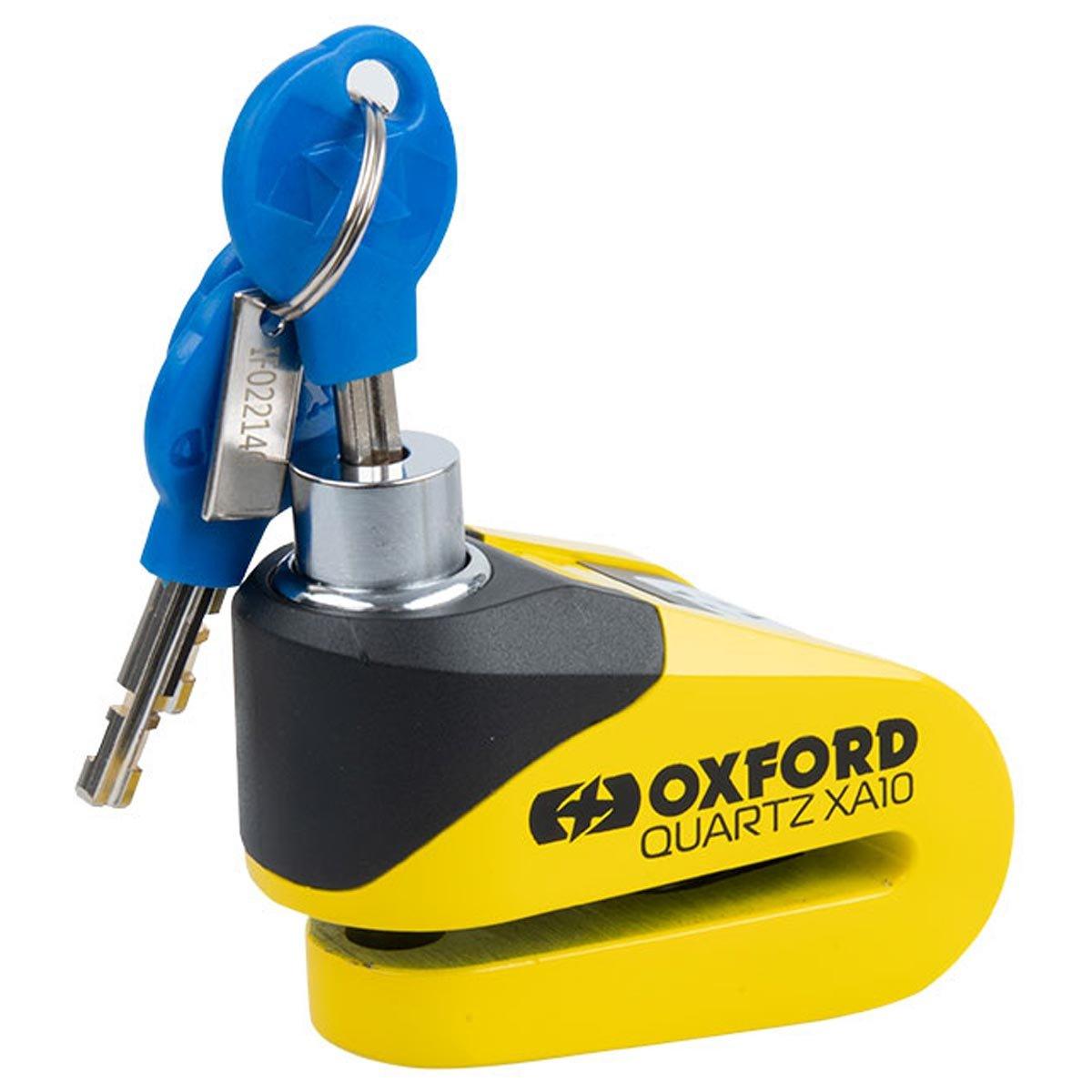 Oxford Quartz XA10 Alarm Disc Lock - Yellow