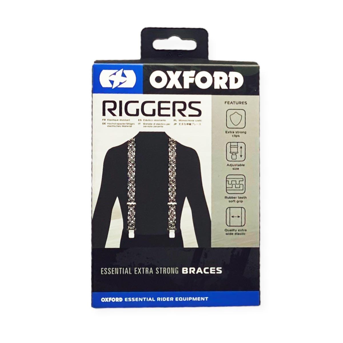 Oxford Riggers Braces Heavy Duty - Skulls - Browse our range of Clothing: Accessories - getgearedshop 