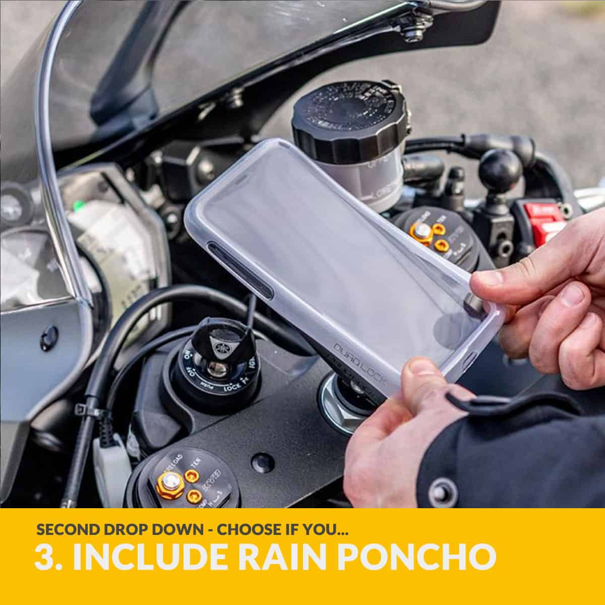 Quad Lock Bundle - choose to include a phone rain poncho