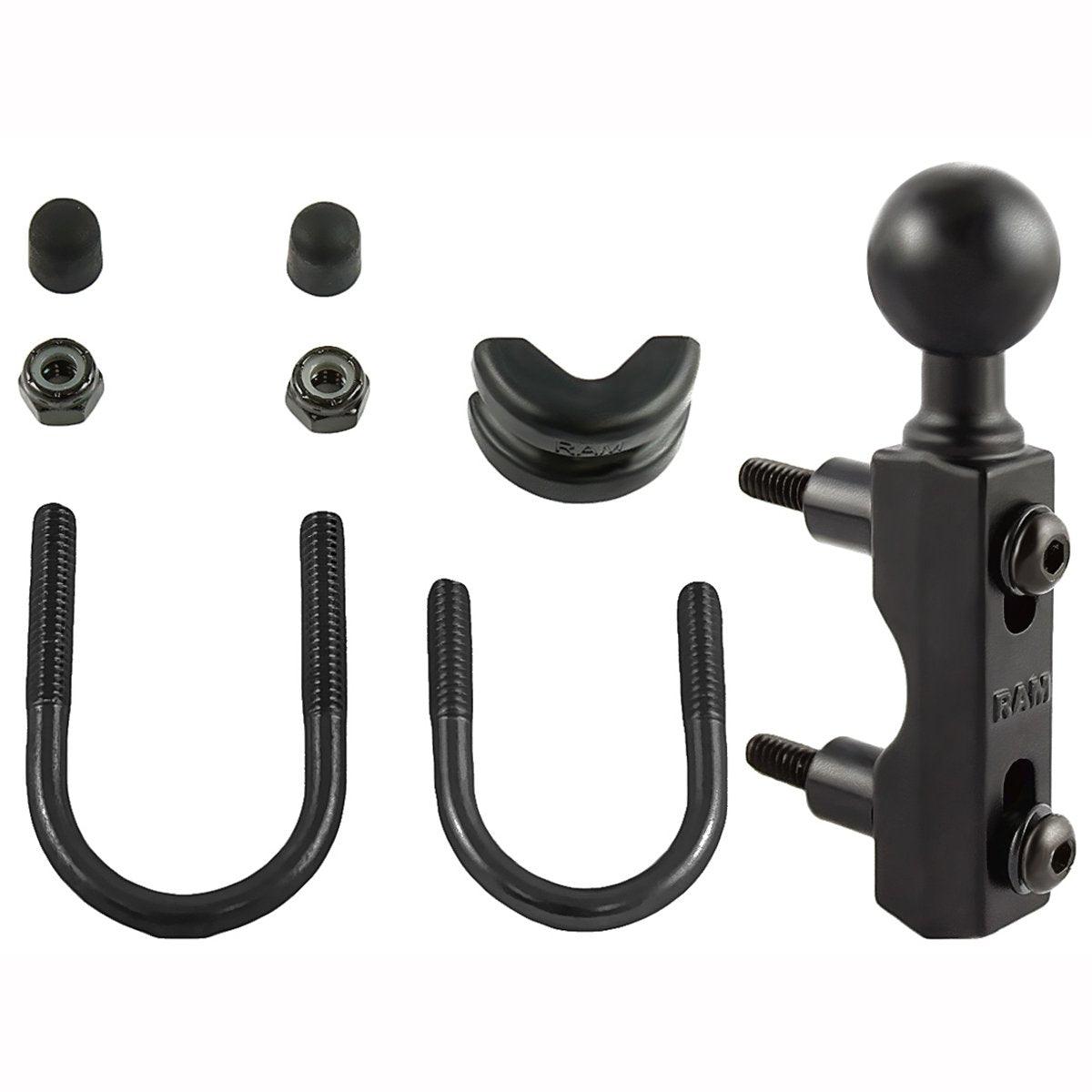 Ram Motorcycle Handlebar Mount with 1 Inch Ball - Black - Browse our range of Accessories: Phone Holders - getgearedshop 